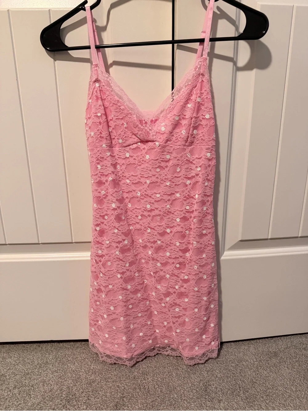 Edikted Soft Pink Lace Slip Top - Picture 2 of 5